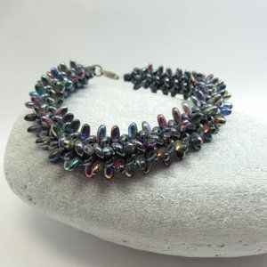 Hand woven Spiky bracelet